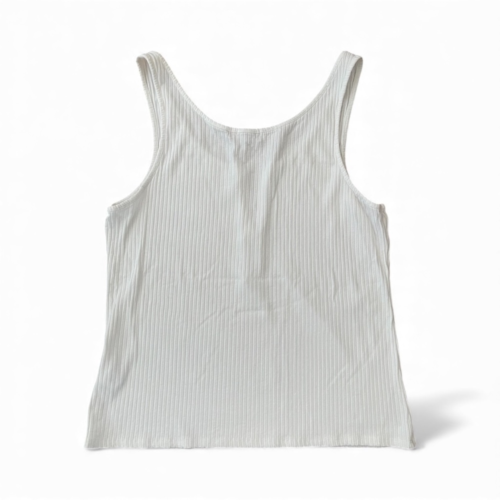 Generation Love Amanda White Tank with Gold Zipper Sz Large - Picture 3 of 8